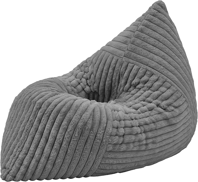 Hobestluk Bean Bag Chair 3 in 1 Convertible Small Boneless Bean Bag | GREY-A,Machine Washable,Removable Cover,Easy Convert And Install, Floor Bed,For Livingroom Bedroom by YourHomeDeservesMore
