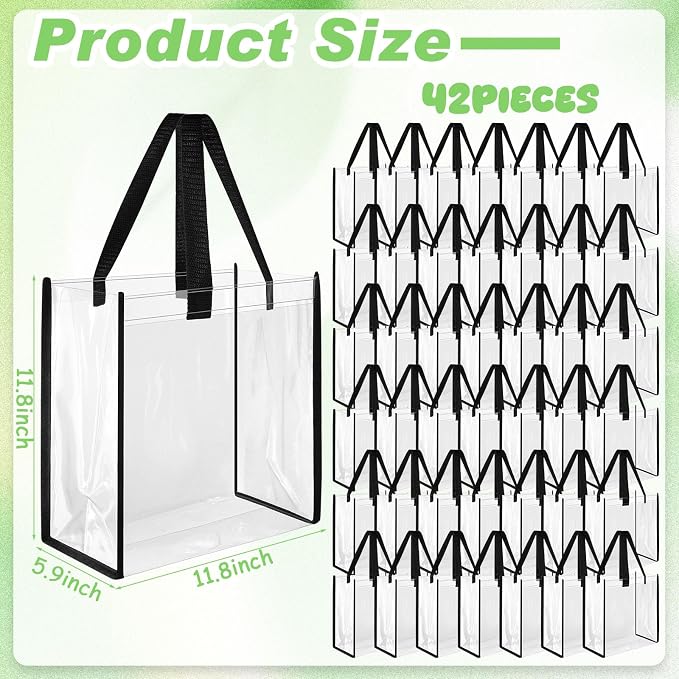 Eccliy Clear Tote Bag Stadium Approved with Handles - Image 3