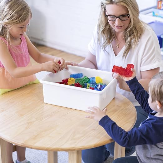 ECR4Kids Letter Size Tray Organizer with Lid, Large, 10-Piece, Assorted | Durable plastic, GREENGUARD Gold Certified, 1 gallon capacity, stackable/nestable, easy-lift lids, classroom & home use - Image 8