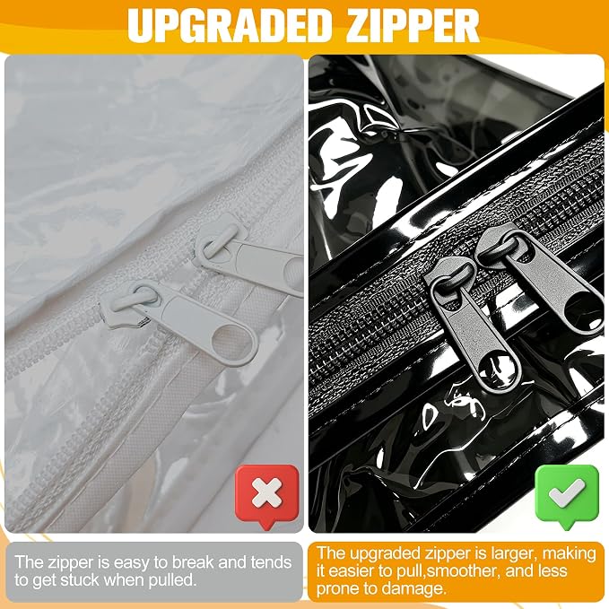 Plastic Storage Bags with Easy-Glide Zipper, Pack of 6, Durable Clear Vinyl Zippered Storage Bags for Clothes Sweaters Comforters Blankets Sheets Bedding (18 x 15 x 9 Inch, Transparent Black) - Image 7