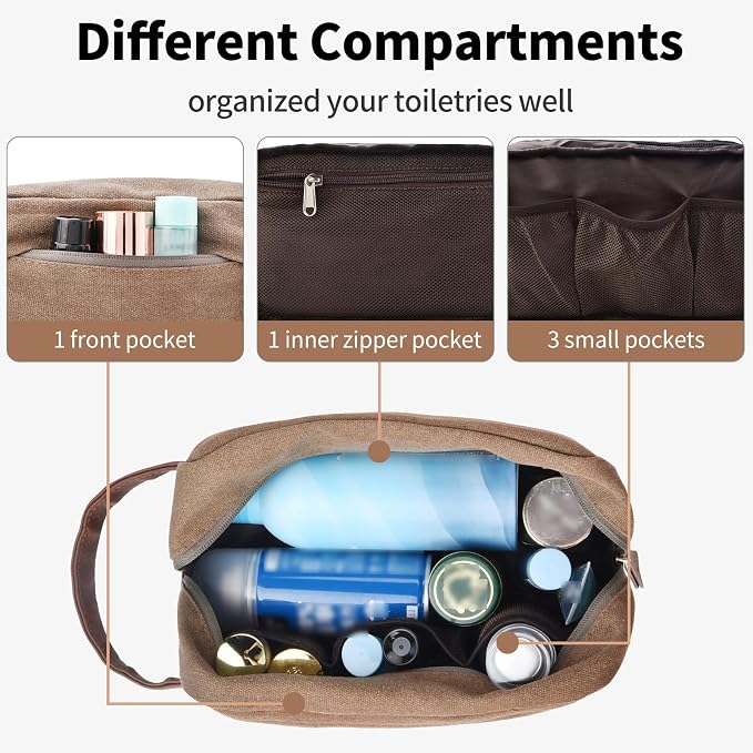 Litvyak 50L Canvas Duffle Bag for Travel Weekender Gym Overnight Carry-on | Expandable, Eco Certified, Leather Accents, Toiletry Bag Inclued, Travel Weekend Luggage Sports Duffel Bag for Women Men - Image 8