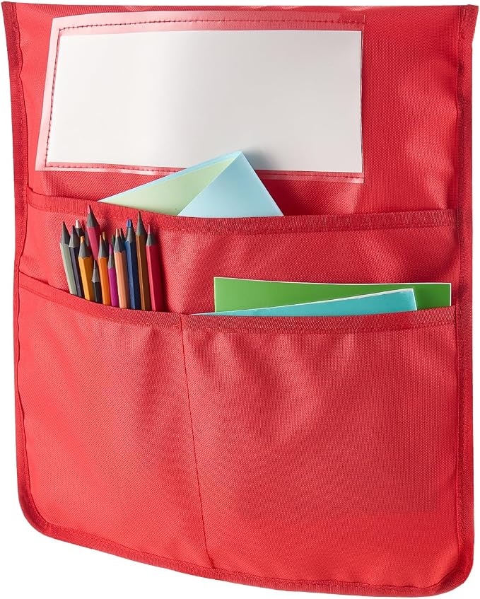 VEVOR Chair Pockets for Classroom, 24 Pack, 14 x 15 Inches Chairback Buddy Pocket with Name Tag, 6 Bright Colors, Back of Chair Organizer for Kids in Classroom, Kindergarten, School, and Home - Image 11
