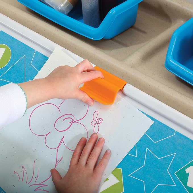 Step2 2-in-1 Toy Box & Art Lid, Kids Toy Storage Bin & Organizer, Easel & Chest in One, Made of Durable Plastic, For Toddlers 2+ Years Old, Tan - Image 5