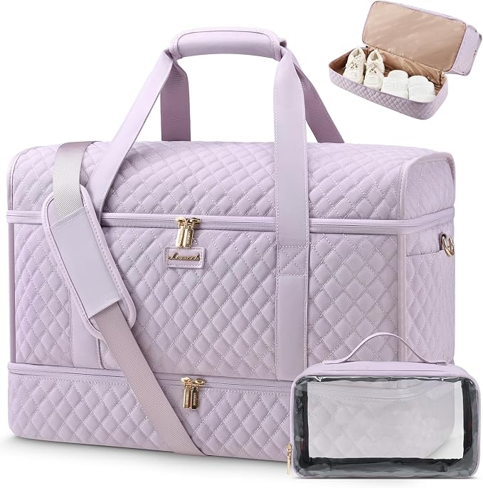 LOVEVOOK Large Travel Duffle Bag, Weekender Bags for Women With Shoe Compartment, Overnight Hospital Bag For Women Labor Delivery, Carry on Bag Personal Item Travel Bag, Yoga Gym Duffel Bag by LOVEVOOK