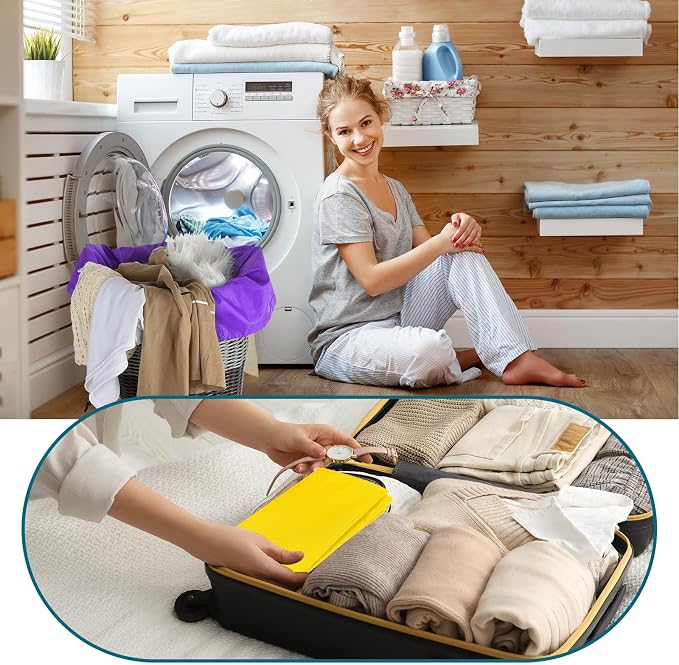 Woanger 12 Pack 28 x 45 Inch Extra Large Laundry Bags Bulk, Bright Colors | Washable Polyester, Drawstring Closure, For Clothes and Bedding, Foldable for College Dorms, Hotels, Camping and Travel - Image 7