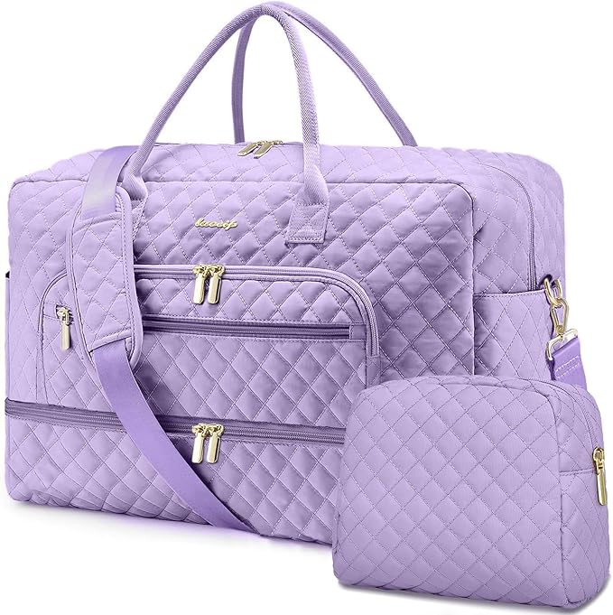 Travel Duffel Bags for Women with Shoe Compartment, Weekender Overnight Bag with Wet Pocket & Toiletry Bag, Carry On Personal Item Bag, Travel Tote Gym Bag, Hospital Bags for Labor and Delivery by LUOCIP