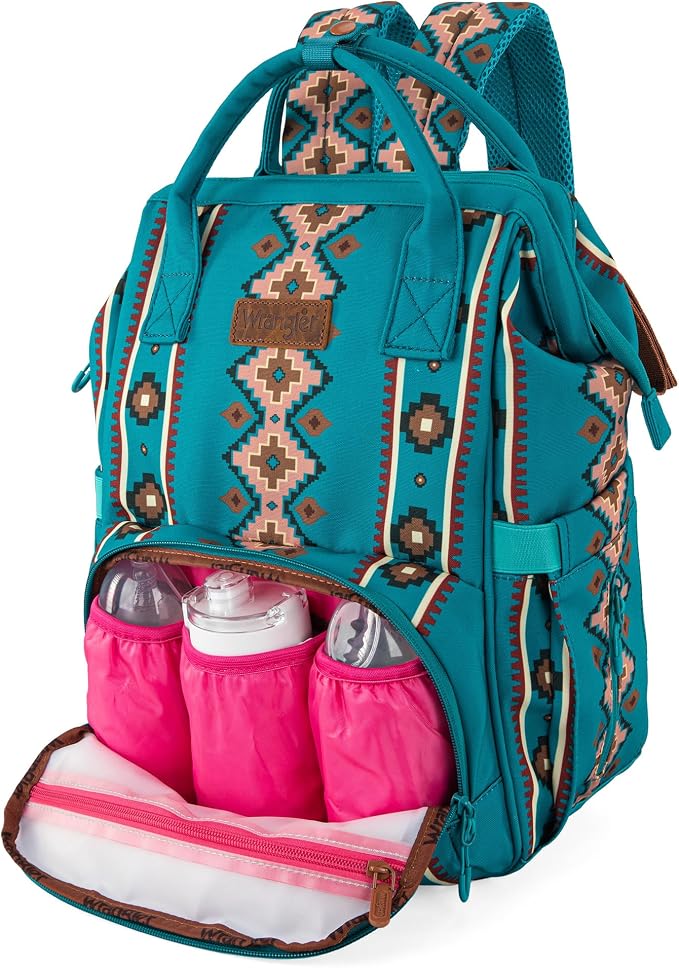 Montana West Wrangler Callie Diaper Bag Backpack with Stroller Straps Multifunction Baby Travel Bag WG2204-9110TQ - Image 3