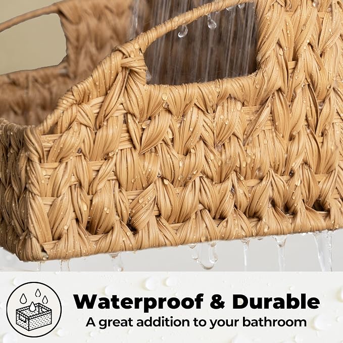 GRANNY SAYS Wicker Baskets for Organizing, Waterproof Basket for Storage | Wicker Storage Baskets for Pantry, Open Front Basket for Shelves, Kitchen Storage Baskets, Decorative Basket for Home Decor - Image 4
