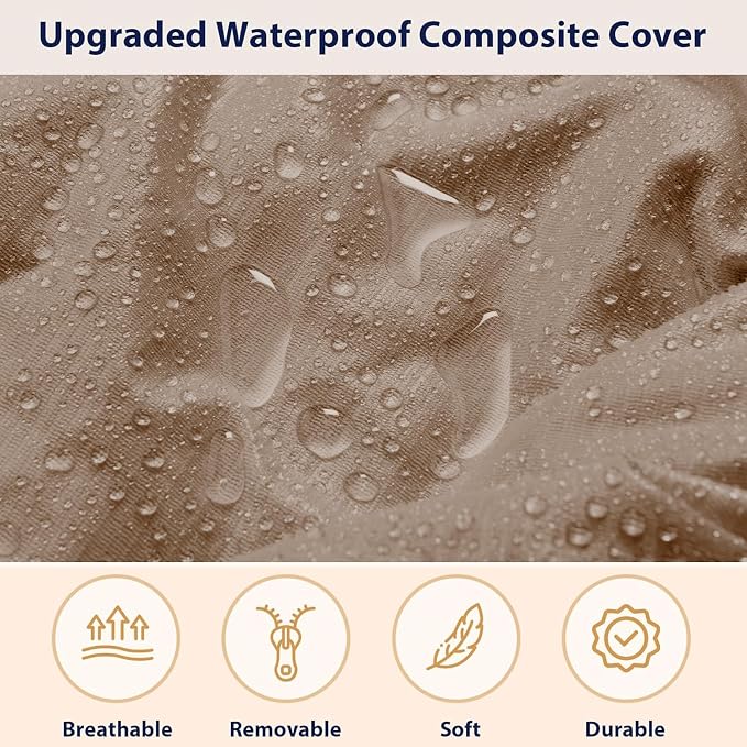 Big Bean Bag Cover Only, Washable Oversized Bean Bag Chairs Cover for Adults, Fluffy Plush Bean Bags Cover for Adults Teenagers Without Filler Included, 7FT, Khaki - Image 7