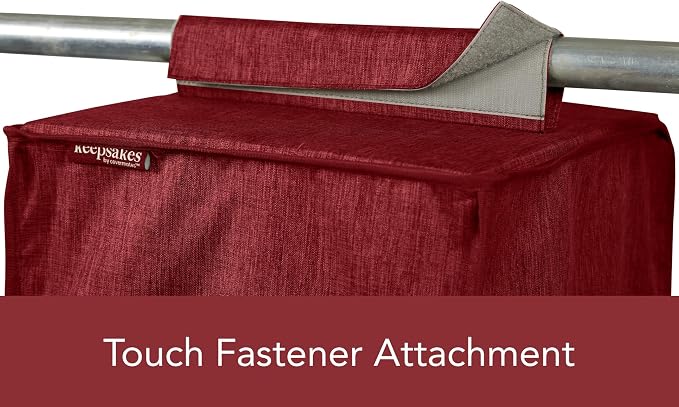 Covermates Hanging Closet Organizer, 13.5" W x 13.5" D x 34" H, Red Heather | durable polyester construction, label window, 3-year warranty - Image 5