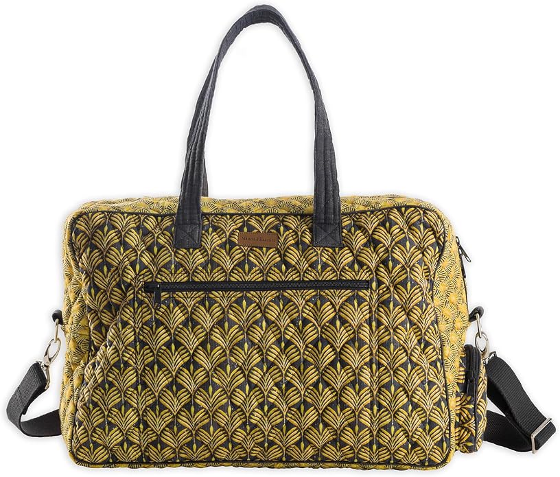 Maison d' Hermine Weekender Bags for Women Cotton Quilted Duffel Overnight Luggage Weekend Bag for Men Gym Gifts Travel | Overnight Luggage Weekend Bag for Men Gym Sports Gifts Duffle bag Business Travellers Trip Spring Summer by MaisondHermine