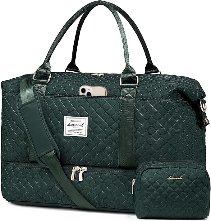 LOVEVOOK Travel Duffle Bag,Weekender Bags for Women with Shoe Compartment，Carry on Overnight Bag with Toiletry Bag,Gym Duffel Bag with Wet Pocket, Hospital Bags for Labor and Delivery by LOVEVOOK