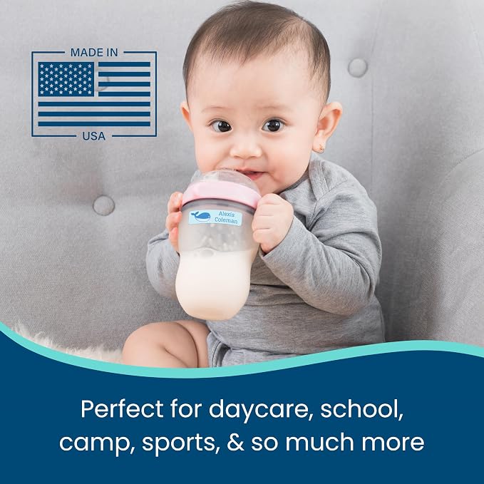 Name Bubbles - Custom Daycare Name Labels (99 Labels - 5 Sizes) Personalized Waterproof Name Stickers for Clothing Tags, Toys, Books, Water Bottles, Lunch Boxes, School, and Shoes (Watermelon) - Image 9
