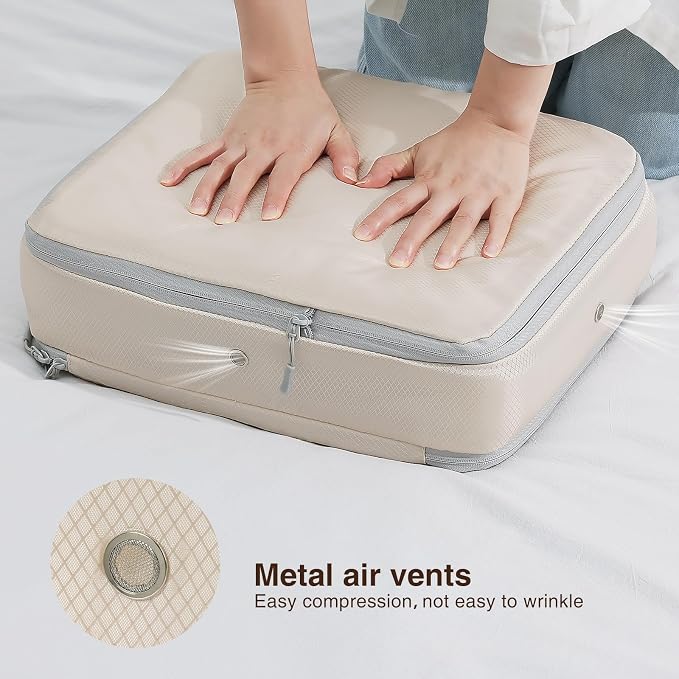 DIMJ Clothes Storage Bag 8 Pack, 19L Compression Storage Bags for Sweater, Closet, Sheet Storage Organizer with Window Handle, Compression Packing Cubes Space Saver Storage Bags with Zipper - Image 5