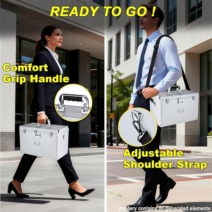 Hanging File Box for Legal | All-in-one set, 20 Folders - Image 5