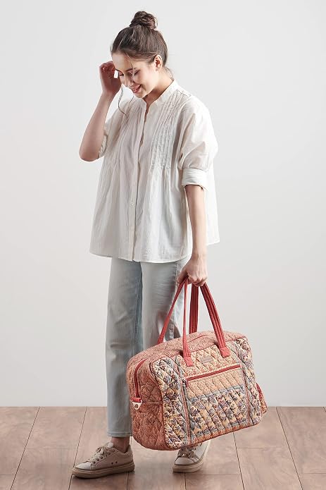 Maison d' Hermine Weekender Bags for Women Cotton Quilted Duffel Overnight Luggage Weekend Bag for Men Gym Gifts Travel | Overnight Luggage Weekend Bag for Men Gym Sports Gifts Duffle bag Business Travellers Trip Spring Summer - Image 3