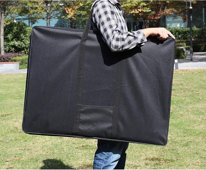 JJRING 37x28 Inch Wire Framed Art Portfolio Case Bag, Black | Nylon Portfolio Tote Storage Bag For Artworks, Posters, Drawings, And Prints - Image 4