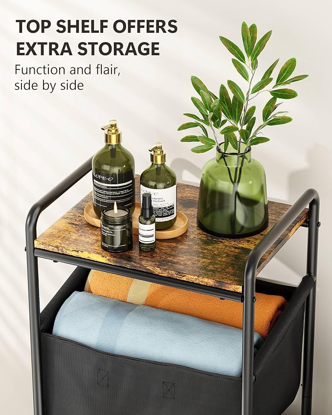 3 Section Laundry Sorter with Removable Bags, 120L Vertical Laundry Hamper with Shelf, Stackable Laundry Baskets organizer for Bathroom, Apartment, Dorm (Black, With Shelf) - Image 5