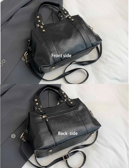 Handbags and Purses for women Vegan Leather Tote Bag for Women Satchel Shoulder Bags Travel Purse with Compartments - Image 4