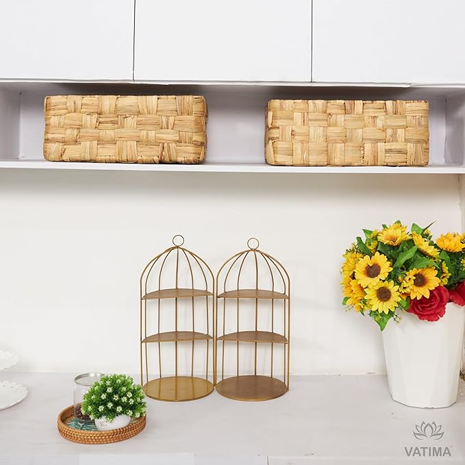 Vatima Jumbo Wicker Storage Basket, Large Hyacinth Organizer, 16.9x12.1x7.1H Inches - Ideal for Home Shelving and Pantry Storage - Image 4
