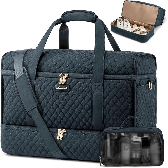 LOVEVOOK Large Travel Duffle Bag, Weekender Bags for Women With Shoe Compartment, Overnight Hospital Bag For Women Labor Delivery, Carry on Bag Personal Item Travel Bag, Yoga Gym Duffel Bag by LOVEVOOK