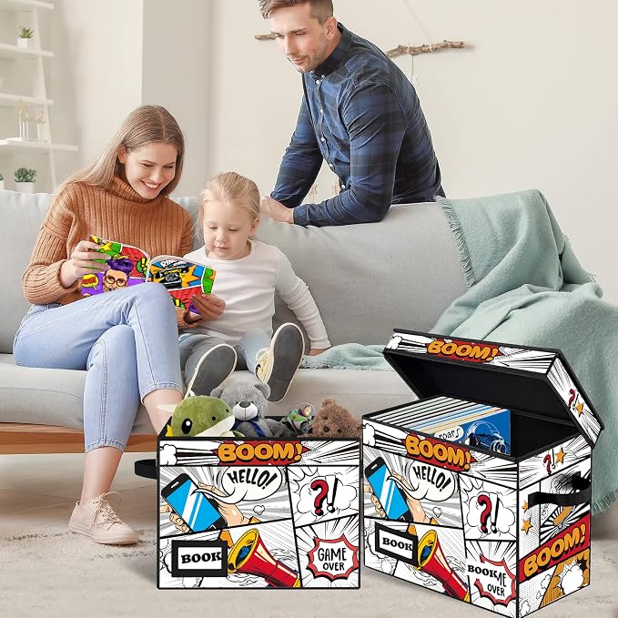 Collection Comic Book Storage Boxes, Protector Organizer 15.8" X 7.8" X 11.8" Collapsible Short Box Holds 160-180 Comic Book Heavy Duty Bin Container Holder Shelf - Image 6