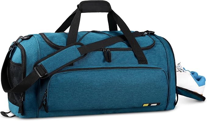 MIER Large Gym Bag for Men 60L Duffel Bag with Shoe Compartment | Lightweight & Durable Sports Duffles; Suited for Workout Fitness Travel Weekender; Water Resistant; Adjustable Shoulder Strap by MIER