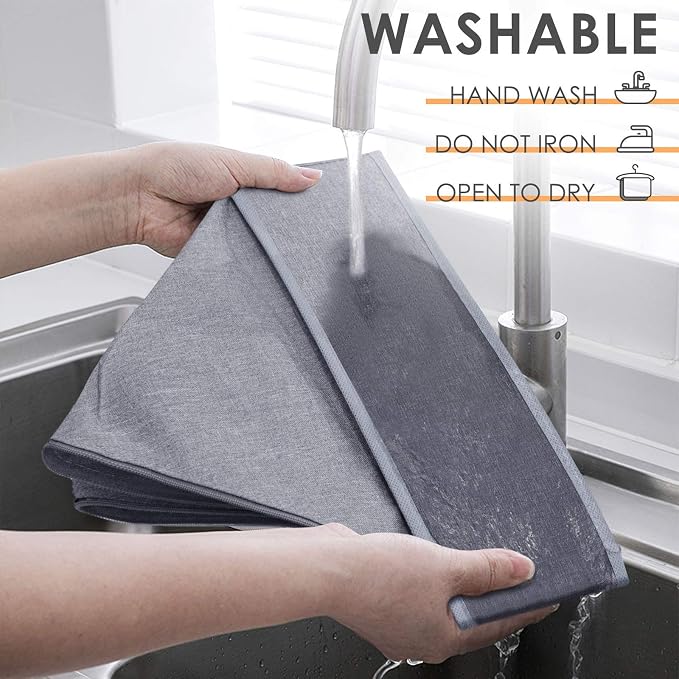 3 Pack Sock Underwear Drawer Organizer Dividers, 64 Cell Fabric Foldable Dresser Organizer for Closet Organizers and Storage Boxes for Organizing Socks, Underwear, Ties (16+24+24 Cell, Gray) - Image 8