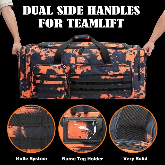 130L Extra Large Duffle Bag for Men, Heavy Duty Large Duffle Bag for Travel | Shoe Compartment, XL Sports Gym Equipment Bag for Hockey Football Baseball Basketball & More - Image 6