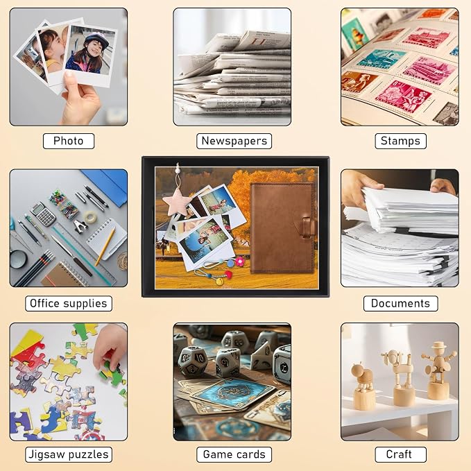 AOBOPLE 6 Pack Photo Storage Box,11" x 14" x 4" Archival Storage Box with Lids,Protective Storage Box for Photo,Pictures,11x14 Documents, Keepsakes and Jewelry Home and Office Organizer - Image 8