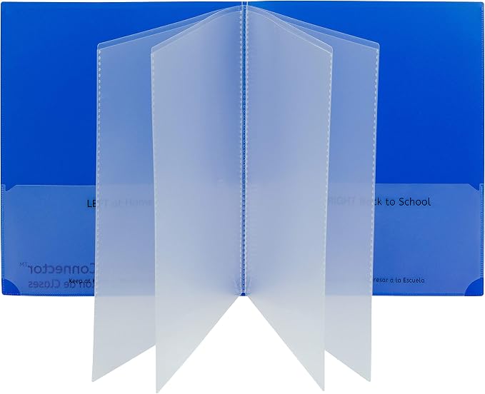 C-Line Classroom Connector™ Multi-Pocket School-to-Home Portfolio, Blue, 15/BX (32305), 9.5 x 11.75 x 0.25 - Image 2