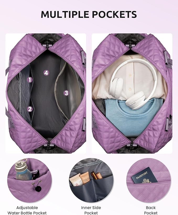 Women's Gifts-Personalized Duffle Bag with Shoe Compartment | Dance Bag-Weekender Bags, Overnight Bags for Travel, Graduate Gift,Gifts for Best Friend Woman-Gift for Young Women - Image 6