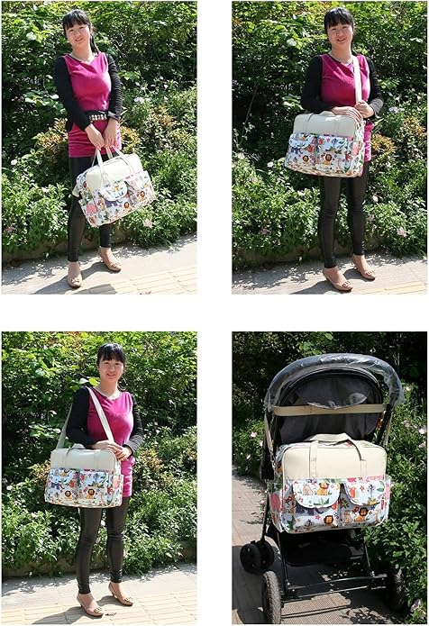 Kamay's Mummy Shoulder Bag Diaper Bag Chic Nappy Changing Bag Tote/Messenger Style Large with Changing Mat, Adjustable Straps - Image 9