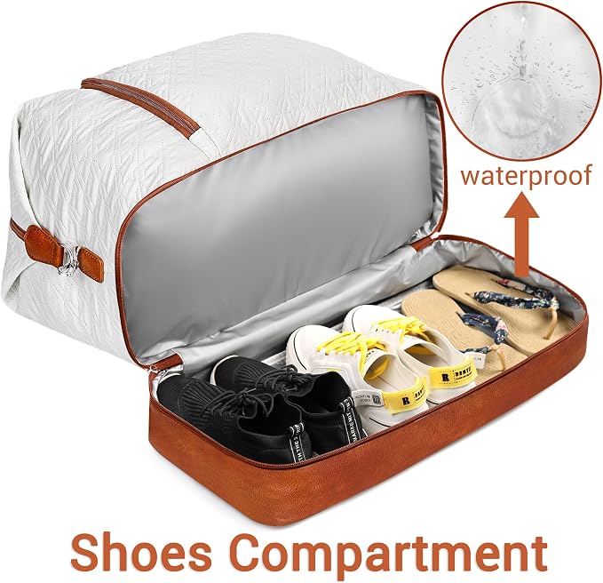 TIBES Travel Weekender Bag for Women, Overnight Bag with Shoe Compartment | 3PCS Large Travel Duffel Bag for Gym, Travel, Hospital, Business Trip, Carry On Tote, Wet & Dry Separation, Water Resistant - Image 2