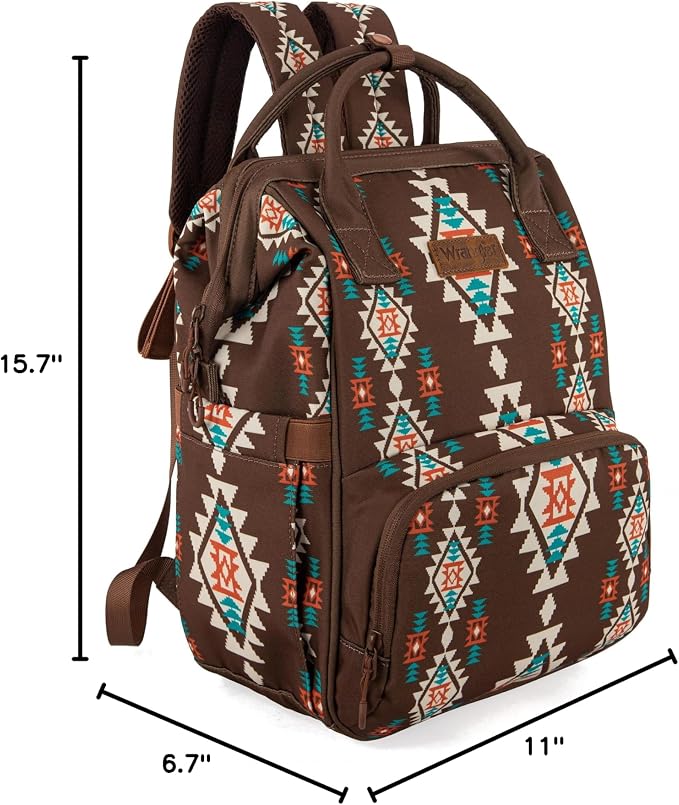 Wrangler Callie Diaper Bag Backpack with Stroller Straps Multifunction Baby Travel Bag WG2204-9110CF - Image 7