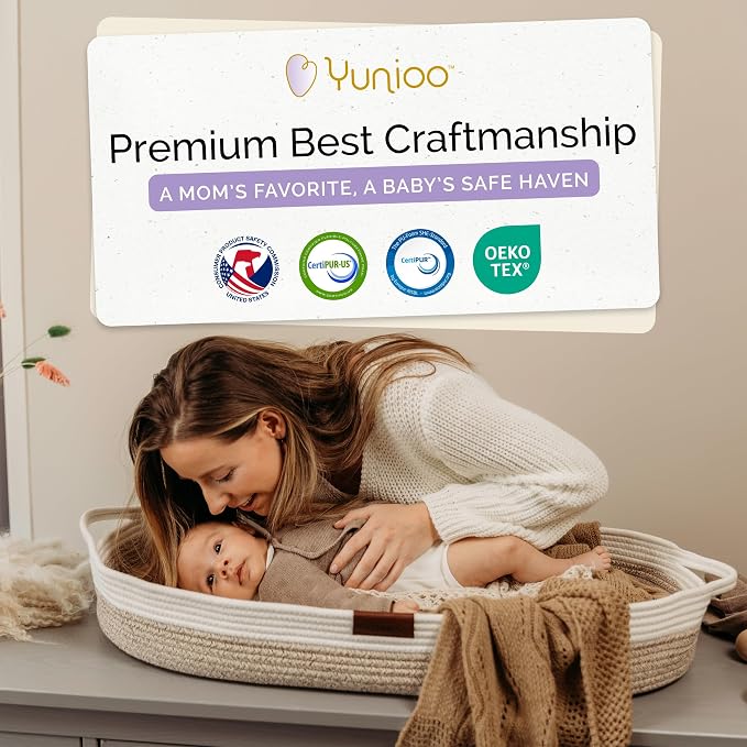 Baby Changing Basket, Portable Diaper Changing Pad, Moses Basket for Newborns, Changing Table Topper for Baby Nursery, Waterproof Travel Pad Cover - Image 6