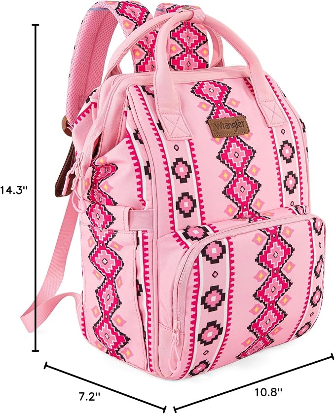 Montana West Wrangler Diaper Bag Backpack Aztec Callie Bag Travel Backpack Purses Western Multi-Function Baby Bags for Mom - Image 9