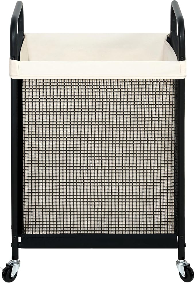 STO STO Laundry Hamper, 90L Rolling Laundry Sorter Cart with Removable and Washable Liner Bag, Clothes Hamper with Wheels and Metal Handle for Laundry Room and Bedroom by STOSTO