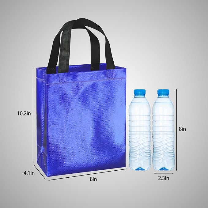 BLEWINDZ 100 Medium Reusable Gift Bags with Handles - Ideal Party Favors & Shopping Bags (10 Colors) - Image 5