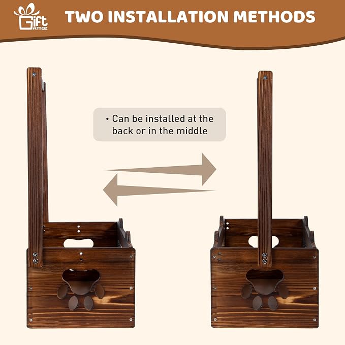 GiftAmaz Brown Wooden Baby Shower Crate Closet, Baby Storage Crate with Handle, Baby Shower Gifts Basket, Baby Welcome Box for Newborn Boys Girls, Pregnancy Gifts for New Parents - Image 5