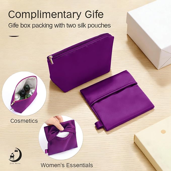 Fits for Brikin Bag Insert Organizer For Hermes(35,Kikyo Purple) | Premium Silk Material,Smooth Touch,Lightweight,zipper,protect from scratches & stains,multiple pockets,keychain,waterproof - Image 5