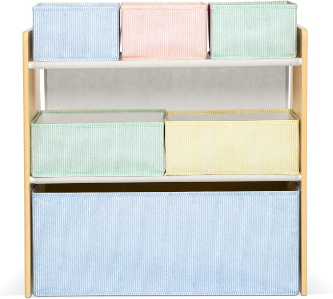 Delta Children - GapKids 6 Bin Toy Organizer - Greenguard Gold Certified, Pastel - Image 7