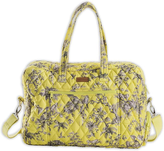 Maison d' Hermine Weekender Bags for Women Cotton Quilted Duffel Overnight Luggage Weekend Bag for Men Gym Gifts Travel | Overnight Luggage Weekend Bag for Men Gym Sports Gifts Duffle bag Business Travellers Trip Spring Summer by MaisondHermine