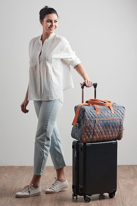 Maison d' Hermine Weekender Bags for Women Cotton Quilted Duffel Overnight Luggage Weekend Bag for Men Gym Gifts Travel | Overnight Luggage Weekend Bag for Men Gym Sports Gifts Duffle bag Business Travellers Trip Spring Summer - Image 3
