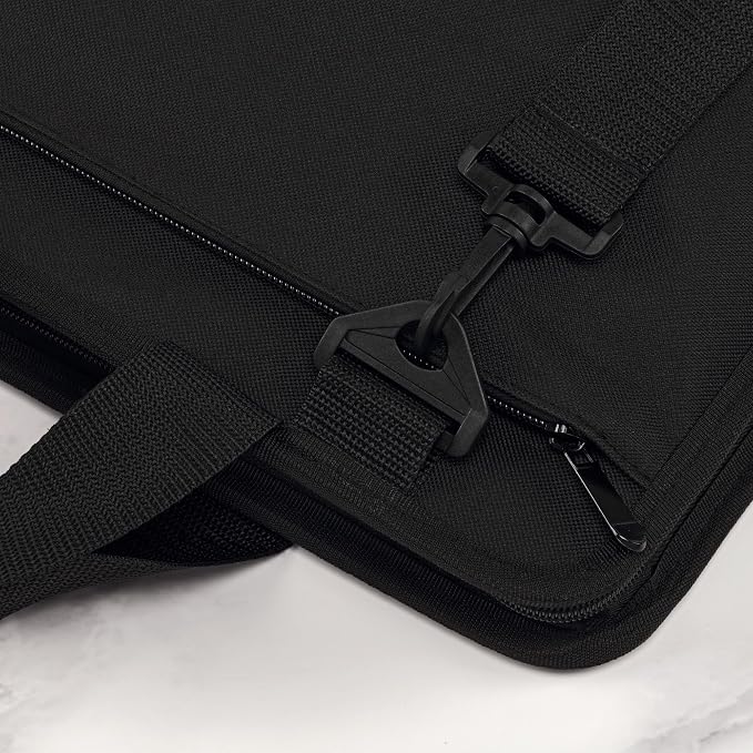 Creative Mark Sketch Folio Plus - Water-Resistant Zippered Nylon Sketch Padfolio, Black Art Travel Bag for Plein Air Artists, Holds 9x12 Sketchbook, Pockets for Brushes, Pencils & Accessories - Image 6