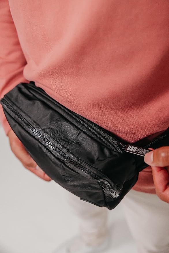 Fanny Pack Diaper Bag for Dads - Small Hands-Free Diaper Fanny Pack for Men | Water-Resistant Mini Dad Diaper Bag Fits Diapers, Full Wipes Pack, Snacks & Phone - Image 3