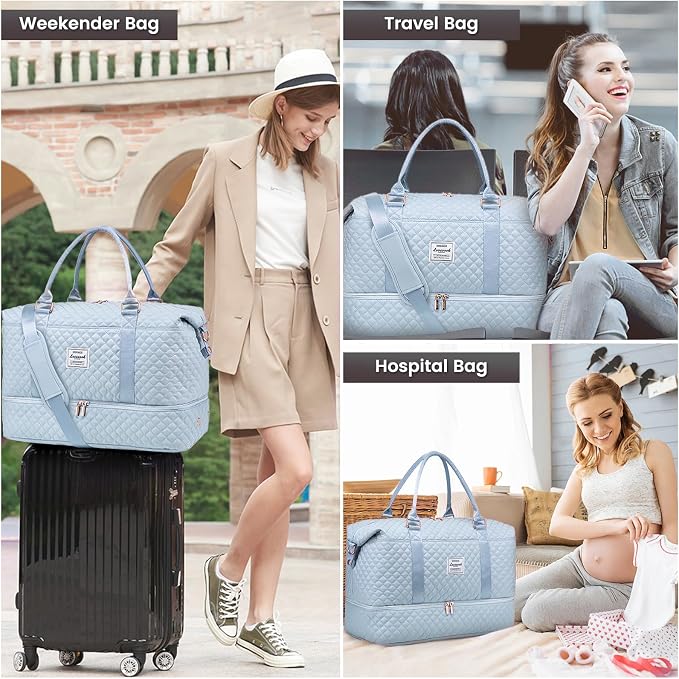 LOVEVOOK Travel Duffle Bag,Weekender Bags for Women with Shoe Compartment，Carry on Overnight Bag with Toiletry Bag,Gym Duffel Bag with Wet Pocket, Hospital Bags for Labor and Delivery - Image 7