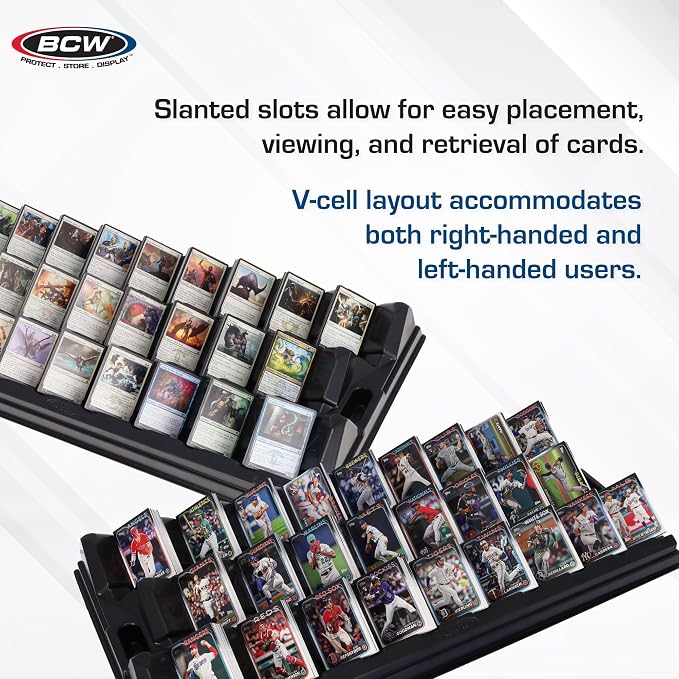 BCW SafeSort Card Sorting Tray, 26 Alphabetized Cells, Acid-Free Plastic | Sturdy tray organizes sports, TCG, deck, and board game cards with smooth edges and indented corners for safer sorting. - Image 4