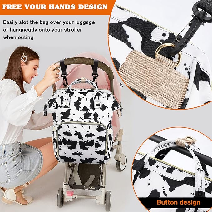 Diaper Bag Backpack for Mom & Dad, Multifunction Waterproof Baby Changing Bags, Large Nappy Bag Backpack - Image 6