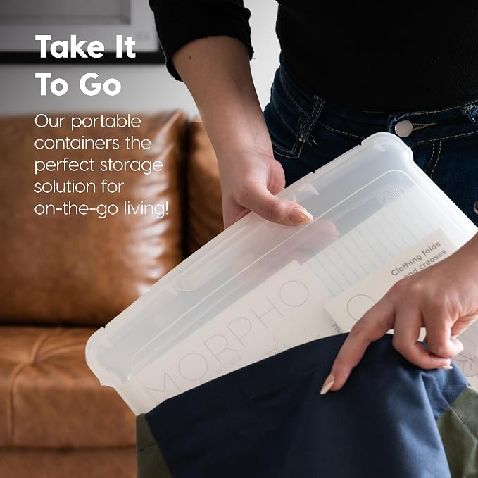 IRIS USA Board Game Storage |Made in USA| Thick Craft Case (6-Pack) - Clear | Fits 8.5" x 11" & A4 Paper, Organizers with Built-In Handle & Snap-Tight Lids, Containers for Puzzles, Art & Scrapbooking - Image 12